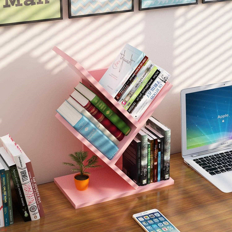 Simple shelf for desktop tree bookshelf, home office, living room, entrepreneur, small space, student desk