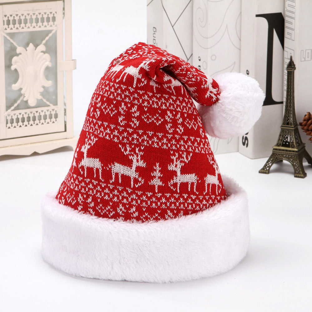 Knitted Wool Flannel Christmas Hat