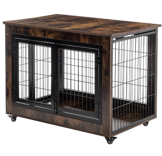 38in Dog Crate Furniture, Large Dog Kennel