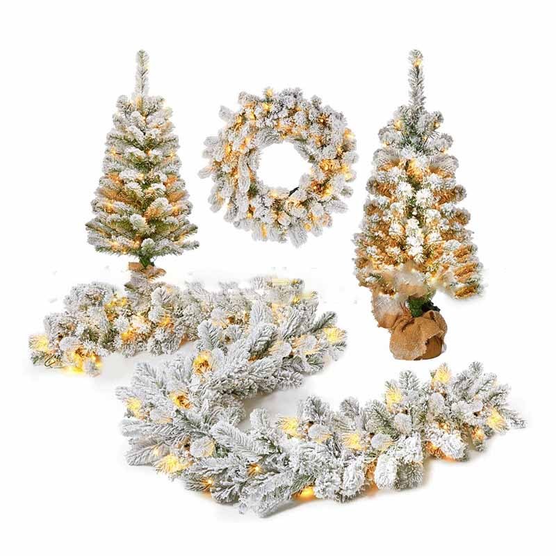 Christmas White Snow Spray Flocking Christmas Tree