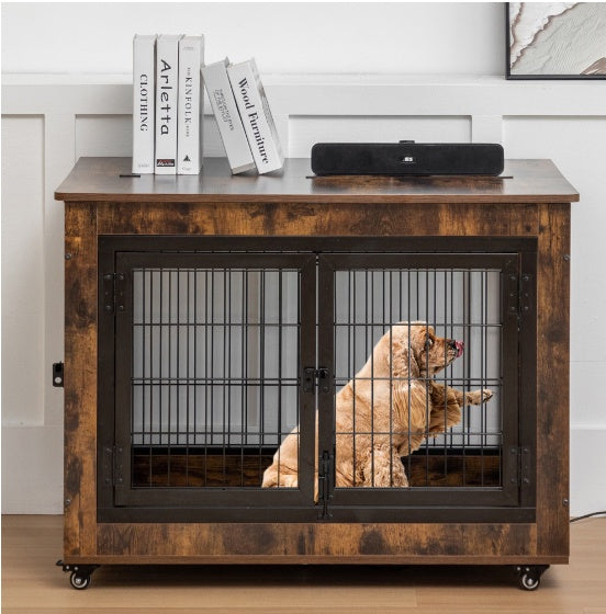 38in Dog Crate Furniture, Large Dog Kennel