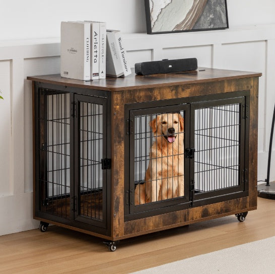 38in Dog Crate Furniture, Large Dog Kennel